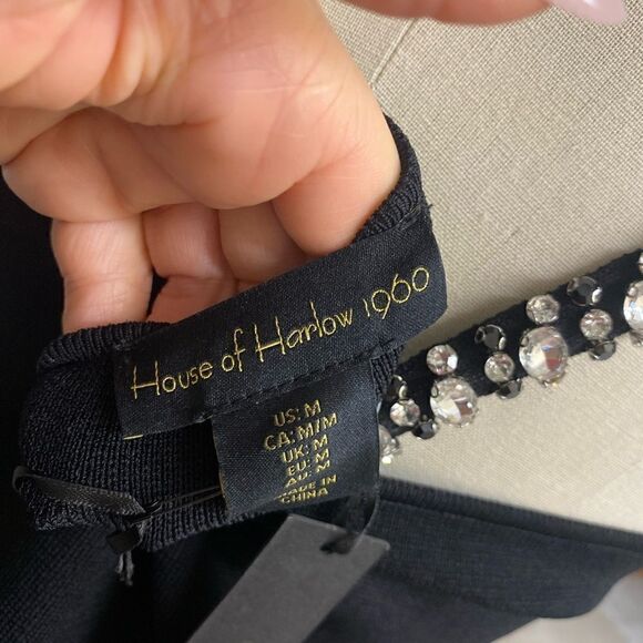 House of Harlow 1960 Drina Embellished Tank Top in Viscose-blend Knit - Picture 6 of 12